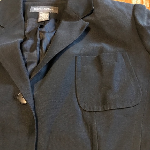 Vintage Banana Republic Black 3 Button Blazer Size 6 - Picture 9 of 12